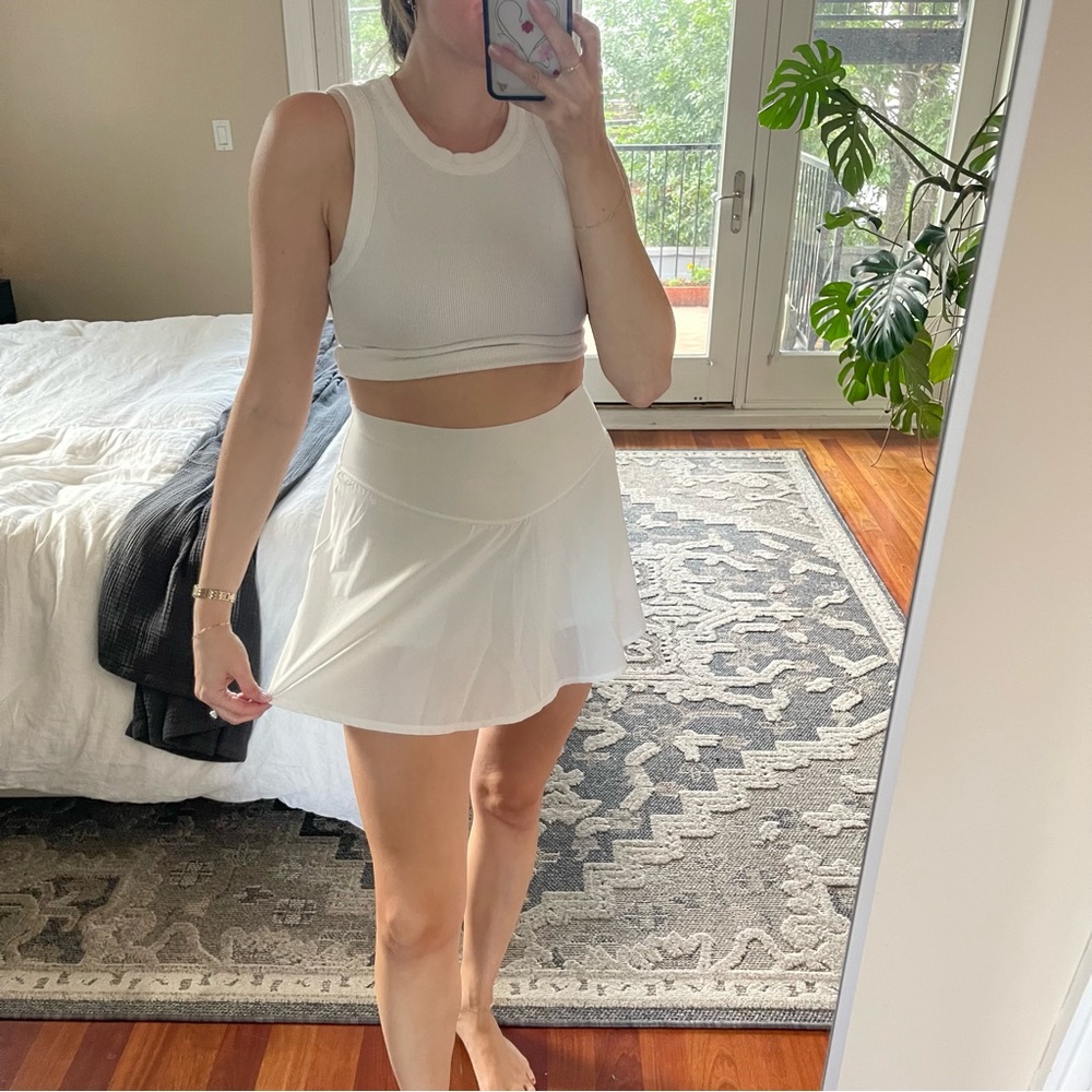 Aerie White Tennis Skirt